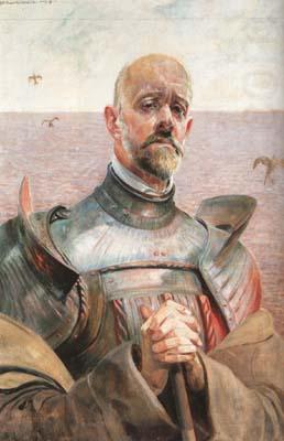 Self-Portrait in Armour (mk19), Malczewski, Jacek